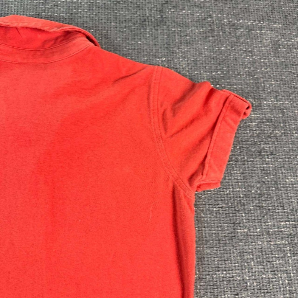 Ariat Short Sleeve Polo Shirt Womens Small Coral Red Equestrian Logo Pique - Picture 13 of 13